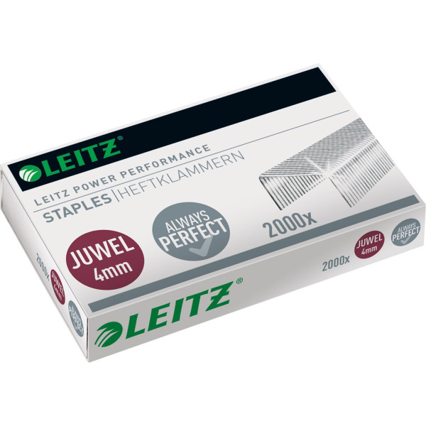 Leitz Heftklammer Juwel 56400000 4mm verzinkt Metall 2.000 St./Pack. 