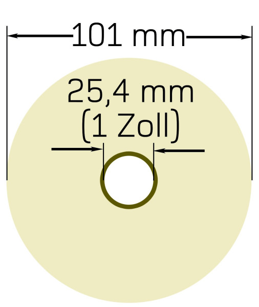 PRINTATION Thermo-Etiketten auf Rolle (B103x199mm), 250 Stück, Rollenkern 25mm 