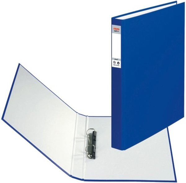 Ringbücher A4 blau 4 cm Rücken Herlitz, 2-Bügel-Reißmechanik 