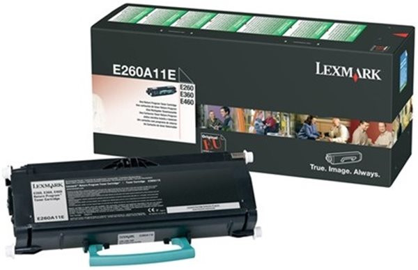 Original Toner Lexmark E260A11E, ca. 3.500 S., schwarz 