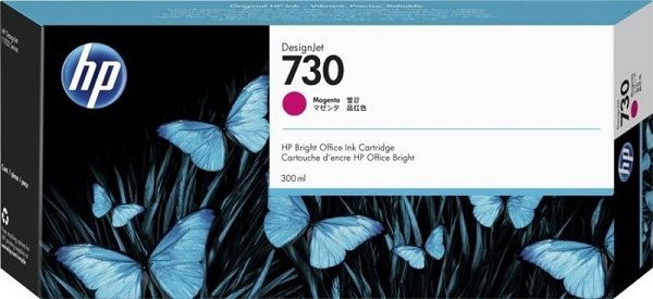 Original Tinte HP 730 / P2V69A, 300 ml, magenta 