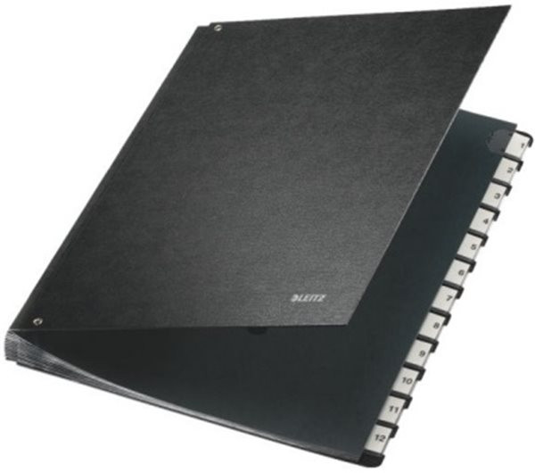 Pultordner 1-12 Hartpappe schwarz Leitz (5812-00-95)