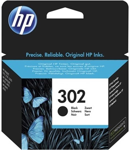 Original Tinte HP 302 / F6U66AE, ca. 190 S., schwarz