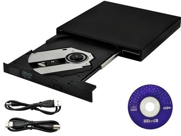 Externes CD/DVD-Laufwerk+CD-Brenner mit USB-Anschluss für PC/Notebook 