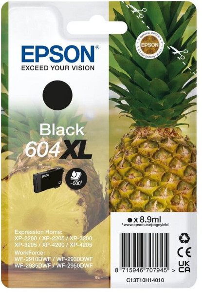Original Tinte Epson T10H140/ 604XL, ca. 500 S., schwarz 