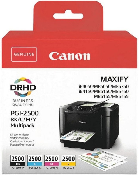 Original Tinte Canon PGI-2500, Valuepack, schwarz / cyan / magenta / gelb