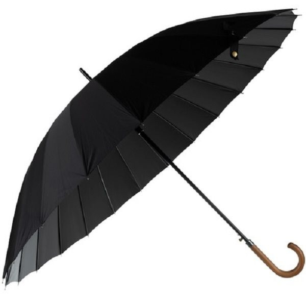Regenschirm Marke Malatec, robust und windbeständig, schwarz, groß 