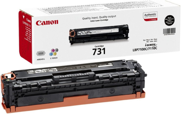 Original Toner Canon 731BK / 6272B002, ca. 1.400 S., schwarz 