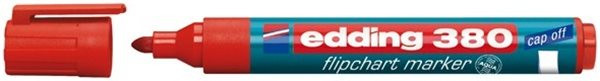 edding Flipchartmarker 380 4-380002 1,5-3mm Rundspitze rot 