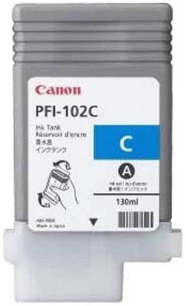 Original Tinte Canon PFI-102C, ca. 740 S., cyan 