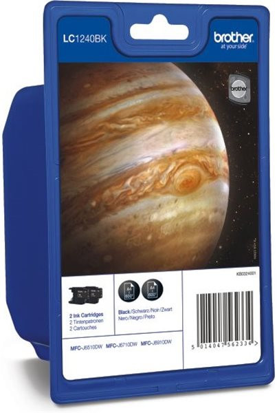 Original Tinte Brother LC-1240BKBP2DR, schwarz, 2er-Pack