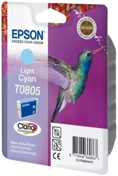 Original Tinte Epson T0805, ca. 410 S., hellcyan