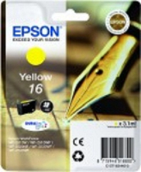 Original Tinte Epson T1624 / 16, ca. 165 S., gelb