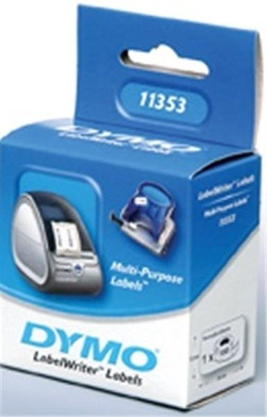 Original Einzel-Etiketten Dymo 11353, 12mm x 24mm, 1.000 Stück, weiß