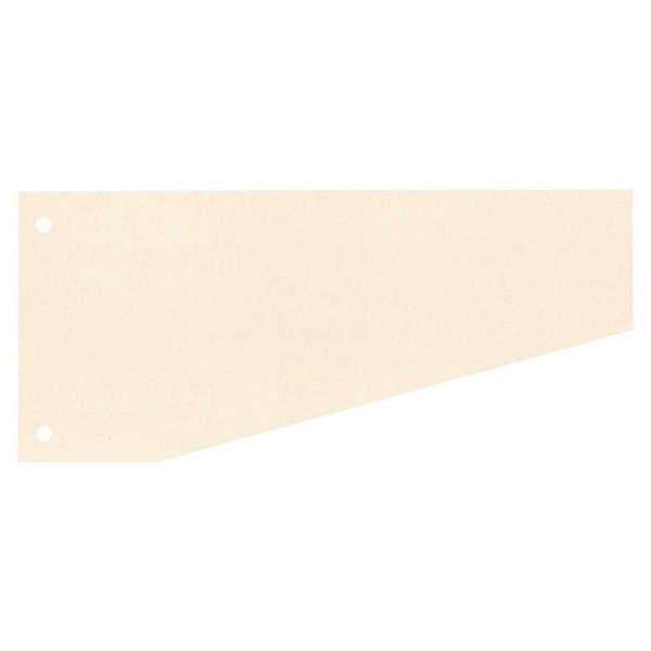 Trennstreifen chamois trapezförmig, 105 x 240mm Karton (RC) gelocht 