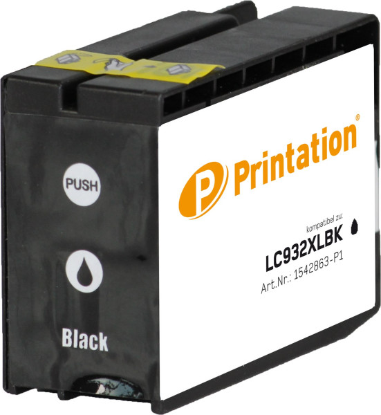 Printation Tinte ersetzt HP 932XL / CN053AE, ca. 1.000 S., schwarz