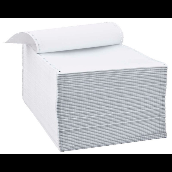 Endlospapier 240mmx12" 60g weiß perforiert 3-fach 600x3 Blatt 