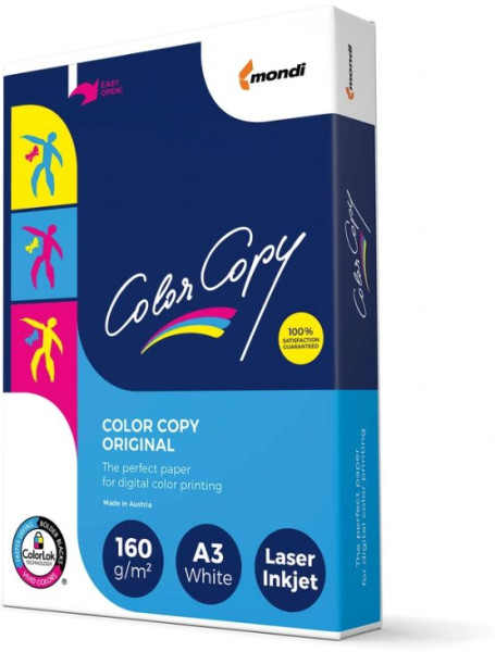 Papier A3 160g weiß Color Copy, beidseitig satiniert - für optimale Farbdrucke