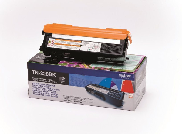 Original Toner Brother TN-328BK, ca. 6.000 S., schwarz
