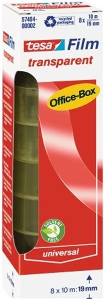 Klebeband TESA, 19mm x 10m transparent in der Office Box tesafilm