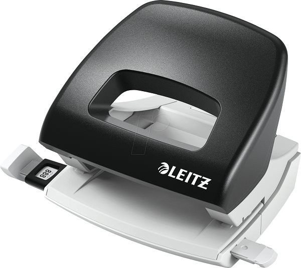 Locher bis 16 Blatt mit Anschlagschiene Leitz schwarz (5038-00-95) Nexxt Serie 