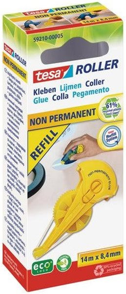 Kleberoller Nachfüllkassette non-permanent tesa Eco Logo, 14m x 8,4 mm 