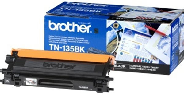 Original Toner Brother TN-135BK, ca. 5.000 S., schwarz  