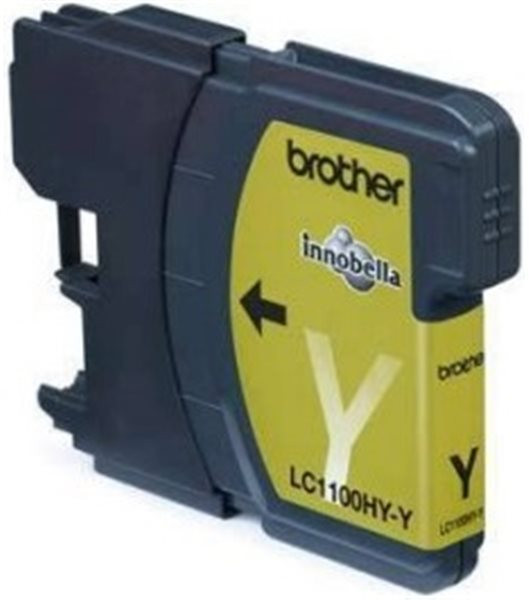 Original Tinte Brother LC-1100HYY, ca. 750 S., gelb