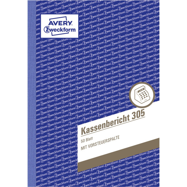 Formularblock Kassenbericht A5 50 Blatt Avery Zweckform (Nr. 305)  