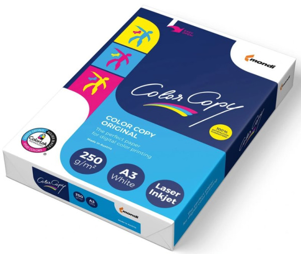 Papier A3 250g weiß Color Copy, beidseitig satiniert - für optimale Farbdrucke