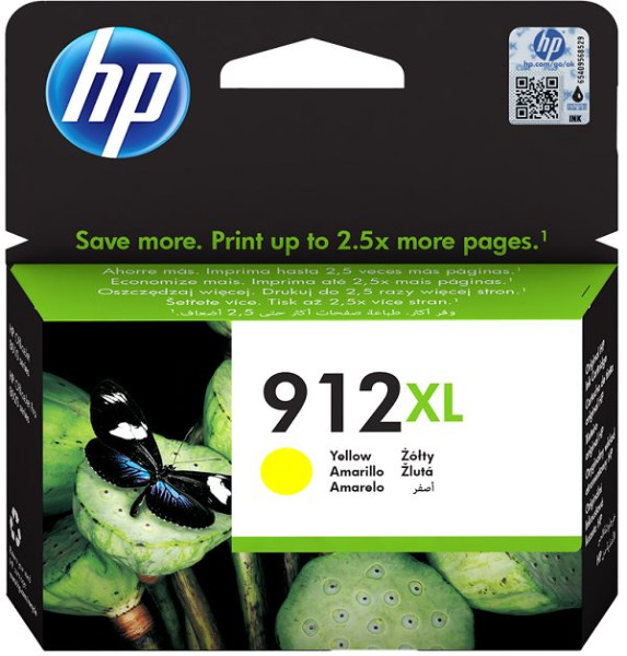 Original Tinte HP 912XL / 3YL83AE, ca. 825 S., gelb