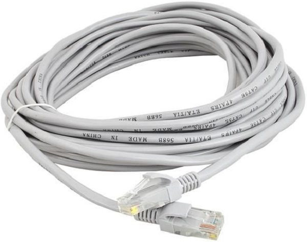 Patchkabel/ Netzwerkkabel CAT 5/6/7, 10m lang, vergoldete Stecker, grau