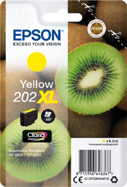 Original Tinte Epson 202XL, ca. 650 S., gelb 