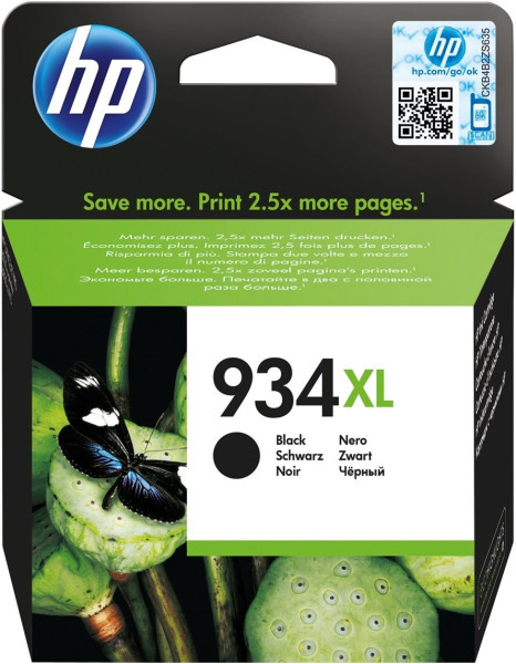 Original Tinte HP 934XL / C2P23AE, ca. 1.000 S., schwarz