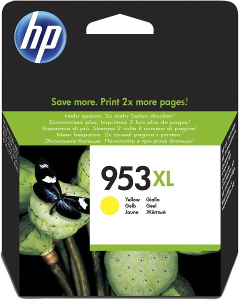 Original Tinte HP 953XL / F6U18AE, ca. 1.600 S., gelb 