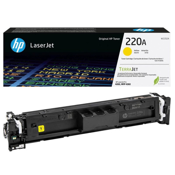 Original Toner HP 220A / W2202A, ca. 1.800 S., gelb 