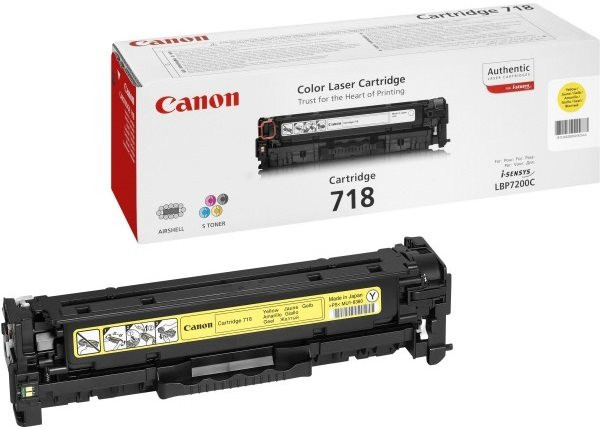 Original Toner Canon 718Y / 2659B002, ca. 2.900 S., gelb