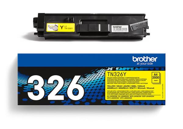 Original Toner Brother TN-326Y, ca. 3.500 S., gelb