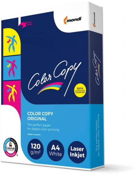 Papier A4 120g weiß Color Copy, beidseitig satiniert - für optimale Farbdrucke 