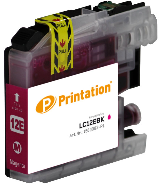 Printation Tinte ersetzt Brother LC-12EM, ca. 1.200 S., magenta