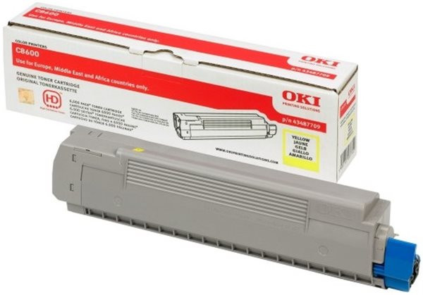 Original Toner OKI 43487709 (z.B. C8600), ca. 6.000 S., gelb 