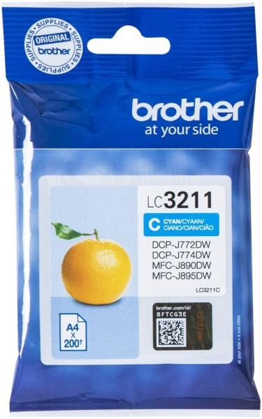 Original Tinte Brother LC-3211C, ca. 200 S., cyan 