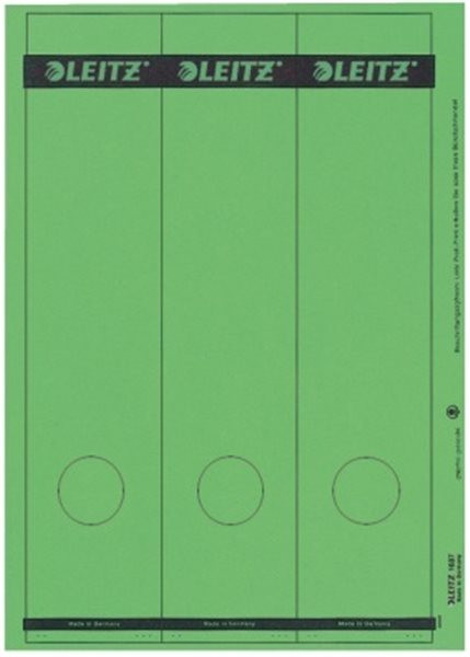 Rückenklebeschild lang + breit Leitz grün auf A4-Träger (1687-00-55)