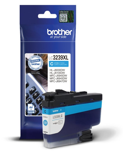 Original Tinte Brother LC-3239XLC, ca. 5.000 S., cyan