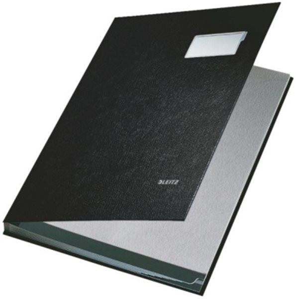 Unterschriftenmappe 10 Fächer PVC-kaschiert Leitz schwarz (5701-00-95)