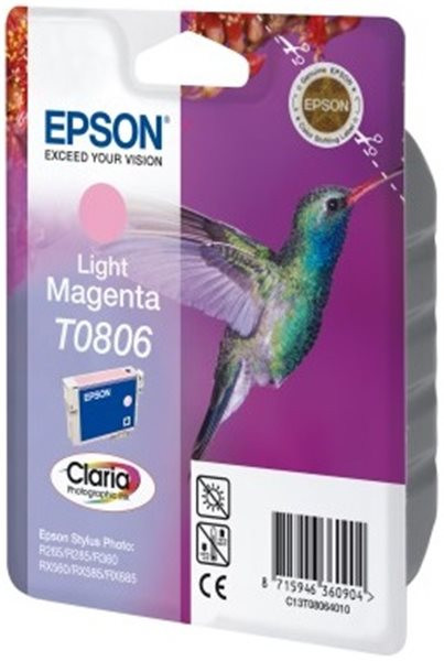 Original Tinte Epson T0806, ca. 590 S., hellmagenta 