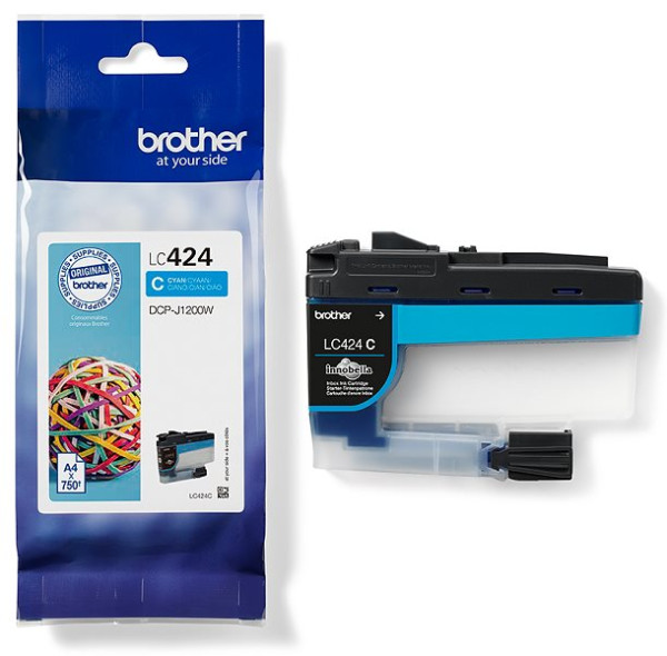 Original Tinte Brother LC-424C, ca. 750 S., cyan 
