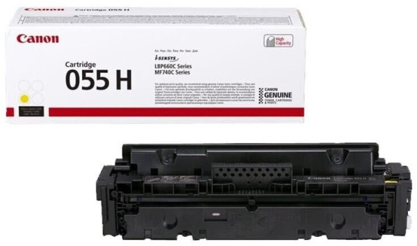 Original Toner Canon 3017C002 / 055H, ca. 5.900 S., gelb 