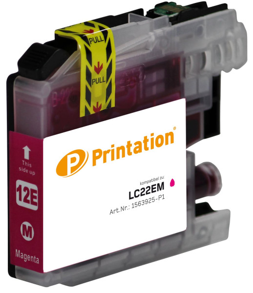 Printation Tinte ersetzt Brother LC-22EM, ca. 1.200 S., magenta