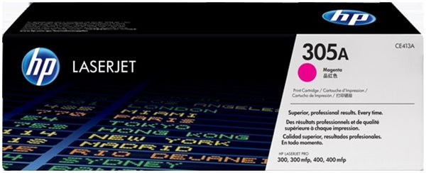 Original Toner HP 305A / CE413A, ca. 2.600 S., magenta
